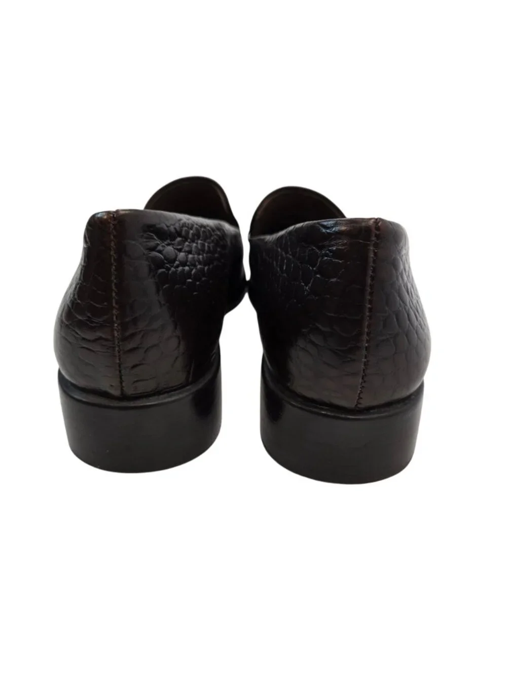 Aerosoles Wish List Leather Crocodile Embossed Loafer Shoes Size 9M